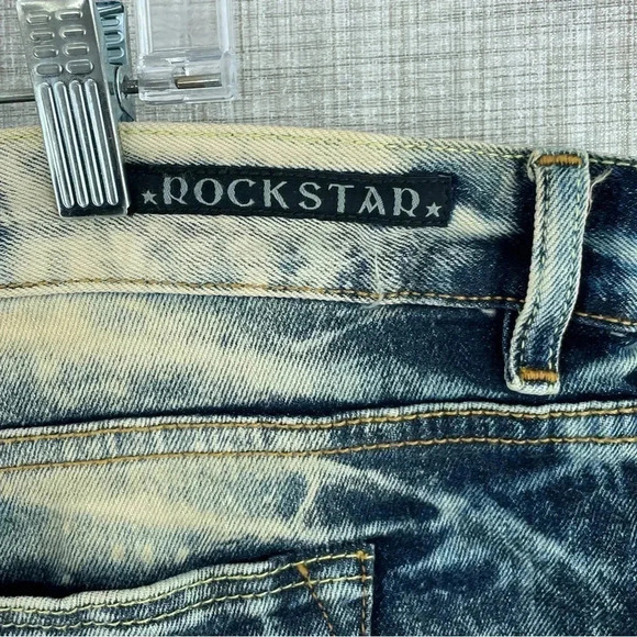 Rockstar Mens Size 42 button fly straight leg jeans 1544 - Picture 9 of 12